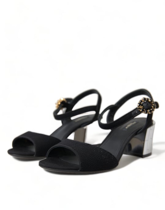 Spiegel-Fersen-Sandalen Schwarz Stil - Image 4