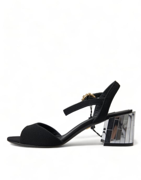 Spiegel-Fersen-Sandalen Schwarz Stil - Image 6