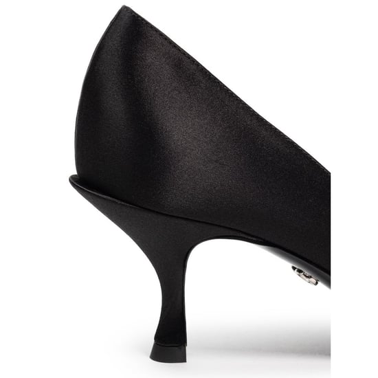 Schwarze Satin-Bow-Pumps Cr1176aw428 - Image 5