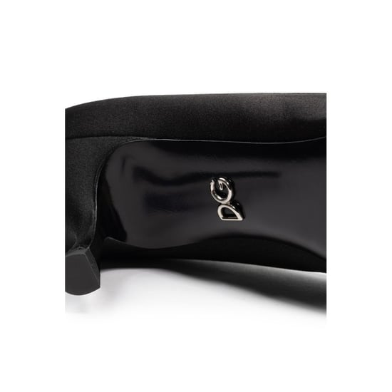 Schwarze Satin-Bow-Pumps Cr1176aw428 - Image 6