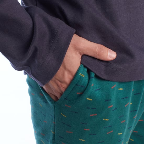 Langärmeliger Schlafanzug aus Baumwolle für Männer KLP4 - Image 5