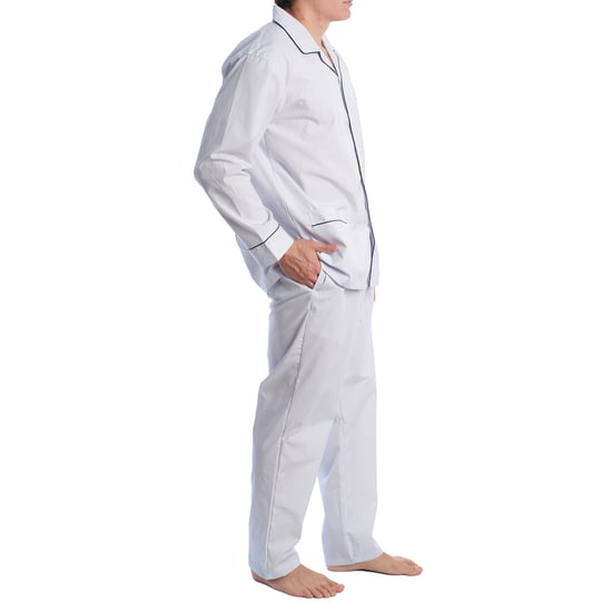 Schlafanzug aus Popeline mit langen Ärmeln für Männer KL30233 - Image 3
