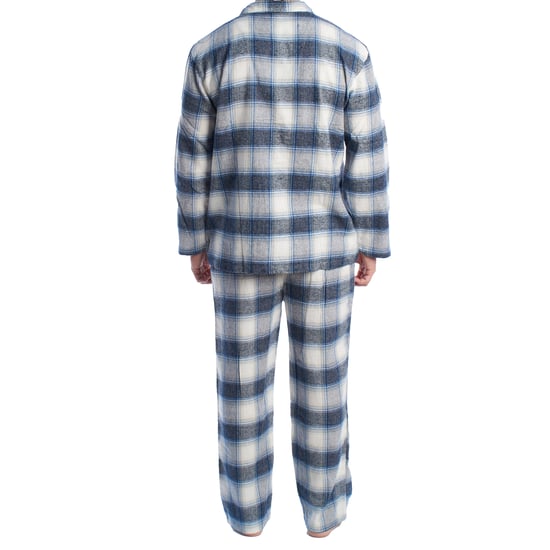 Herren Schlafanzug aus Baumwolle mit langärmeligem Hemd KLP7 - Image 4