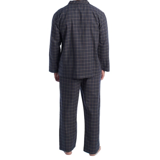 Herren Schlafanzug aus Baumwolle mit langärmeligem Hemd KLP7 - Image 4