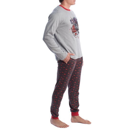 Langärmeliger Schlafanzug aus Baumwolle für Männer KLP4 - Image 3