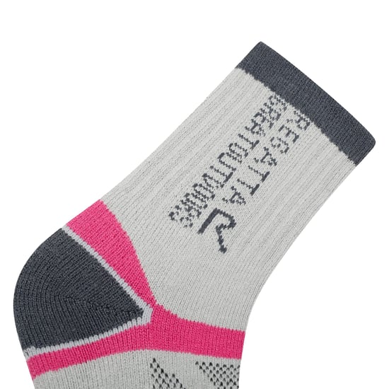 Regatta - "Blister Protect II" Socken für Kinder (Helles Stahlgrau/Himbeere) - Image 3