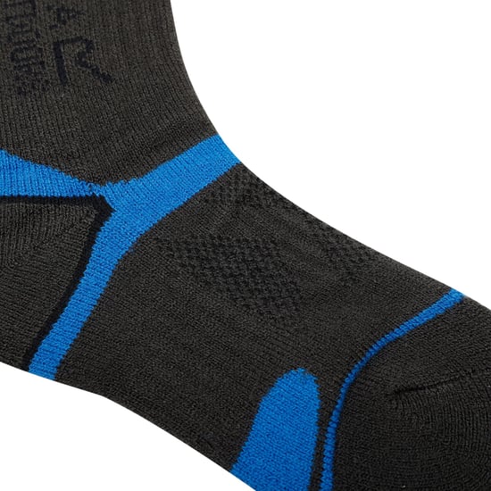 Regatta - "Blister Protect II" Socken für Kinder (Dunkelgrau/Schnorchel-Blau) - Image 3