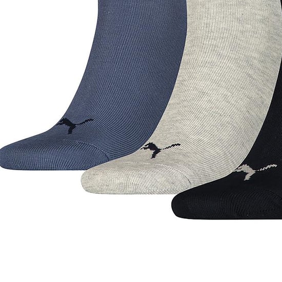 Puma Unisex Kurzsocken für Erwachsene, 3er-Pack (Marineblau/Schwarz/Hellgrau) - Image 2