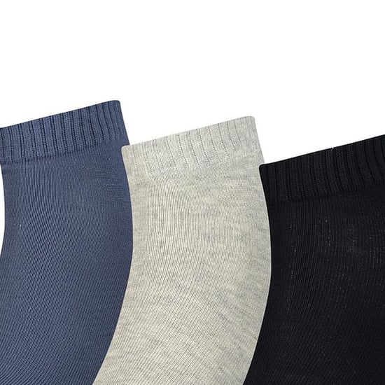Puma Unisex Kurzsocken für Erwachsene, 3er-Pack (Marineblau/Schwarz/Hellgrau) - Image 3