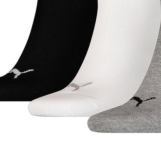 Puma Unisex Sneakersocken für Erwachsene, 3er-Pack (Grau/Weiß/Schwarz) - Image 2