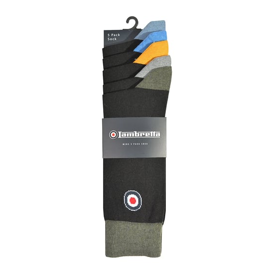 Lambretta - Socken für Herren (5er-Pack) (Schwarz/Bunt) - Image 2