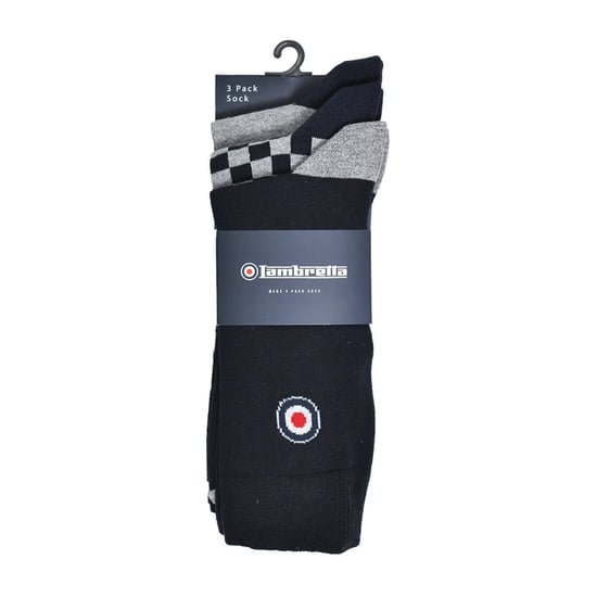 Lambretta - Socken für Herren (3er-Pack) (Grau/Marine) - Image 3
