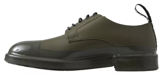 Schnürsenkellose Derby Schuhe Militärgrün - Image 4