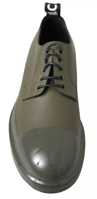 Schnürsenkellose Derby Schuhe Militärgrün - Image 6