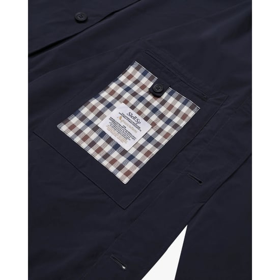 Aquascutum Active Stretch Caban Trenchcoat Marineblaue Jacke - Image 5