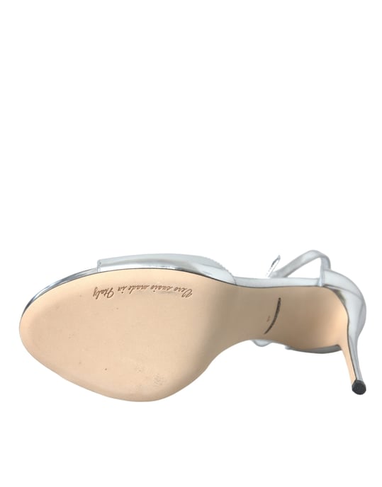 Silberne Metallic-Lederabsätze - Image 6