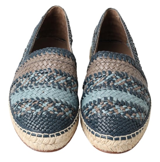 Gewebte Leder-Espadrilles Slipper - Image 4