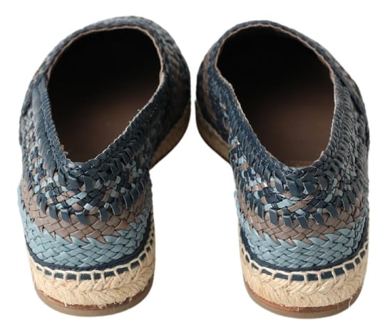 Gewebte Leder-Espadrilles Slipper - Image 5