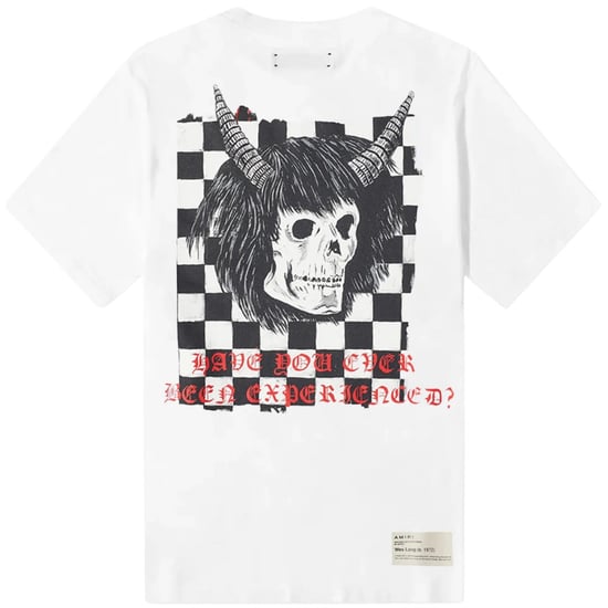 Amiri Wes Lang Checkered Skull Tee Weiß - Image 2