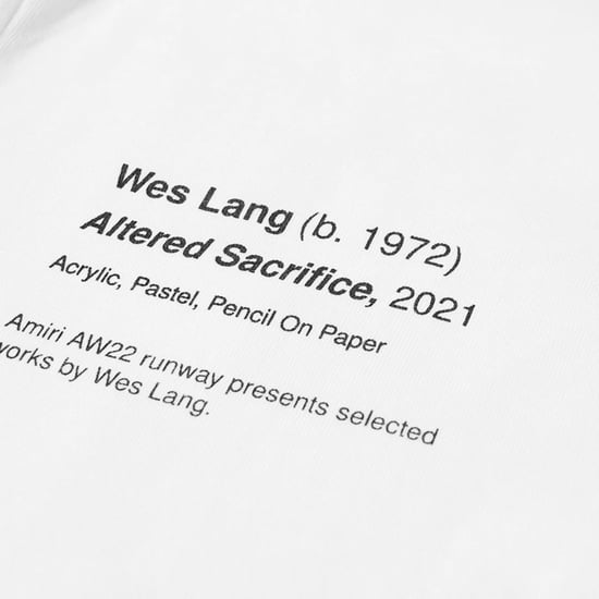 Amiri Wes Lang Checkered Skull Tee Weiß - Image 4