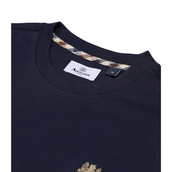 Aquascutum Active T‑Shirt mit kleinem Logodruck - Marineblau - Image 3