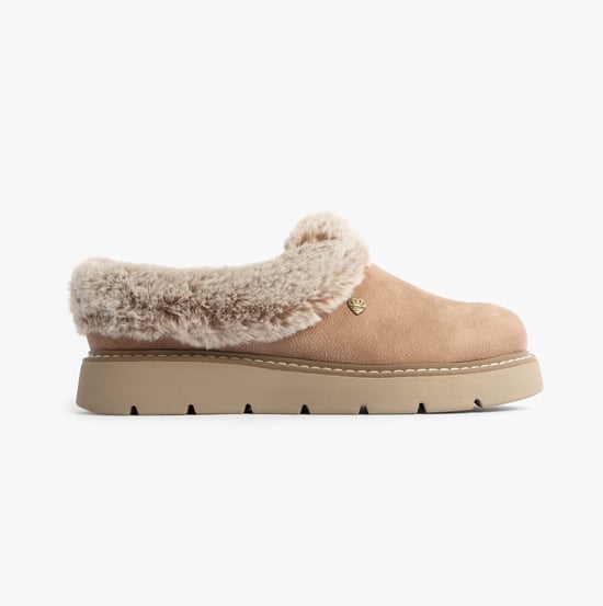 Skechers Keepsakes Lite - Gemütliche Mischung Damen Hausschuhe Taupe - Image 1
