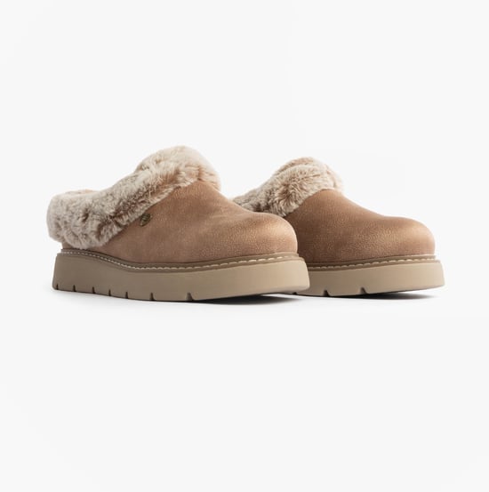 Skechers Keepsakes Lite - Gemütliche Mischung Damen Hausschuhe Taupe - Image 4