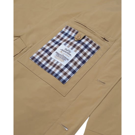 Aquascutum Active Stretch Caban Trenchcoat Khaki Jacke - Image 5