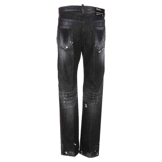 Dsquared2 642 Denim Paint Splash Schwarze Jeanshose Herren - Image 2