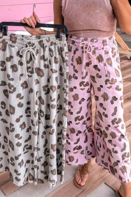 Leopardenmuster Weite Beine Hose - Image 2