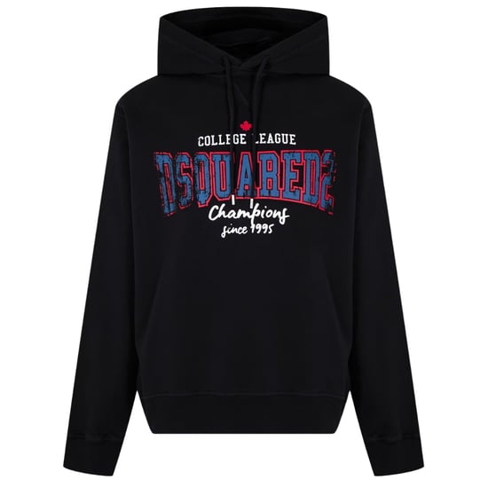 Dsquared2 - Cool Fit - Schwarzer Hoodie Mit College-league-logo - Image 1