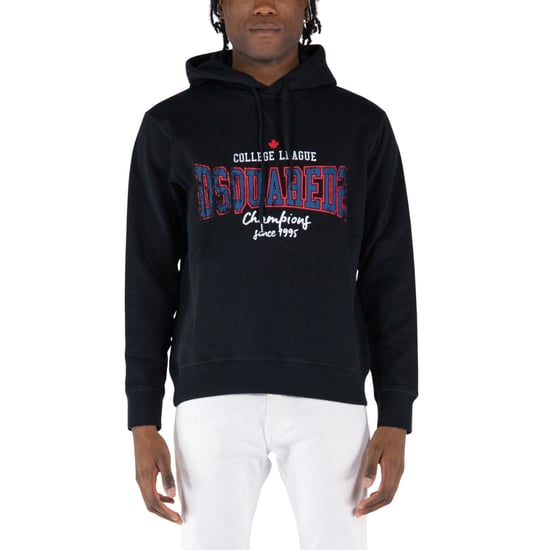 Dsquared2 - Cool Fit - Schwarzer Hoodie Mit College-league-logo - Image 4