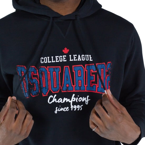 Dsquared2 - Cool Fit - Schwarzer Hoodie Mit College-league-logo - Image 5