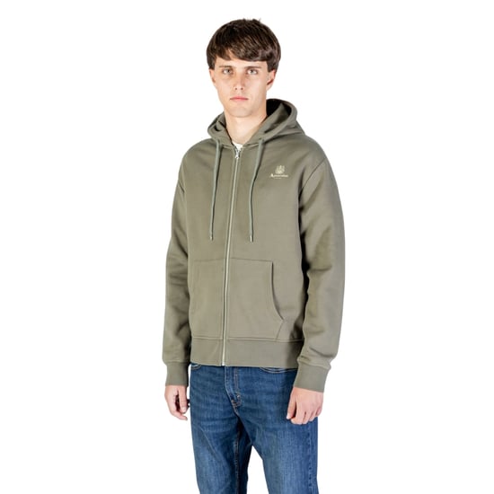 Aquascutum Active - Kapuzenpullover Mit Durchgehendem Reißverschluss Und Kleinem Logo In Armeegrün - Image 2