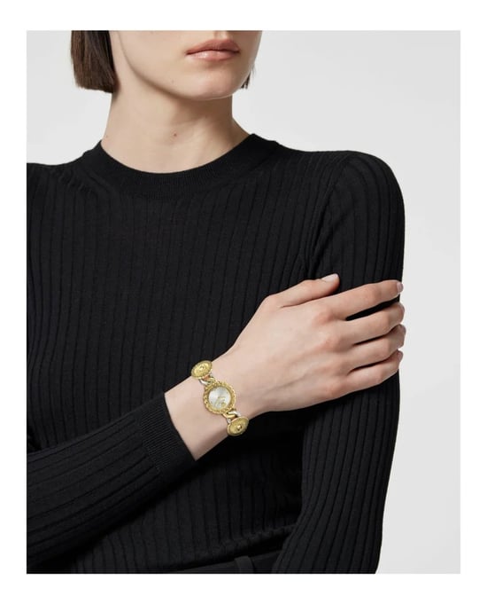 Versace La Greca Stud Icon Mehrfarbig Damen Armbanduhr VE0Q00325 - Image 3