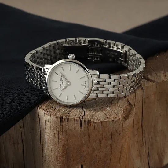 Frédérique Constant Slimline Mini Silber Damen Armbanduhr FC-200S6B - Image 3
