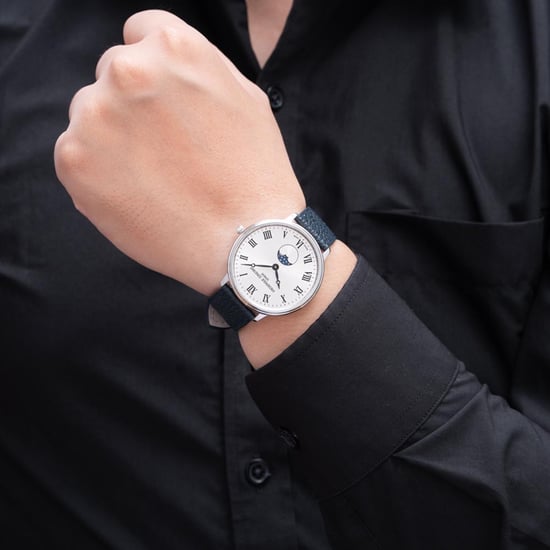 Frédérique Constant Classic Moonphase Blau Herren Armbanduhr FC-206RS3S6 - Image 3