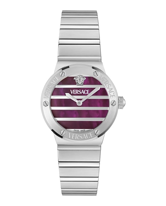 Versace Greca Logo Pearl Silber Damen Armbanduhr VE0S00125 - Image 1