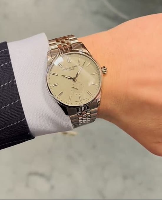 Frédérique Constant Classics Index Small Seconds Silber Herren Armbanduhr FC-530GR3B6B - Image 3