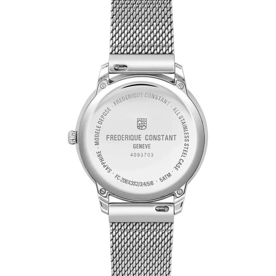 Frédérique Constant Moneta Moonphase Silber Unisex Armbanduhr FC-206N3S6B - Image 2
