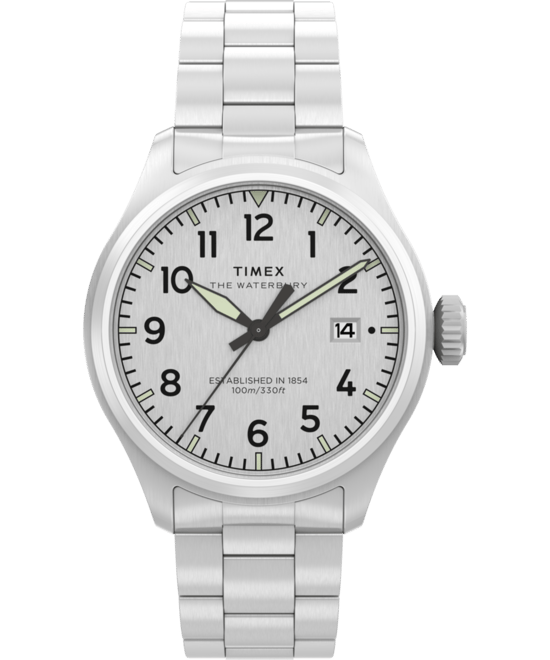 Timex Waterbury Ace Silber Herren Armbanduhr TW2Y18800 - Image 1