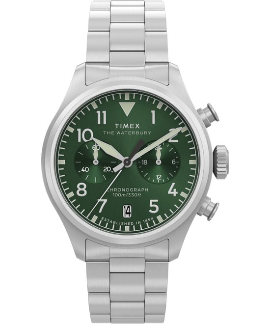 Timex Waterbury Ace Silber Herren Armbanduhr TW2Y19100 - Image 1