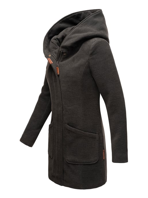 Marikoo Damen Wintermantel mit Kapuze und tailliertem Schnitt - Image 6