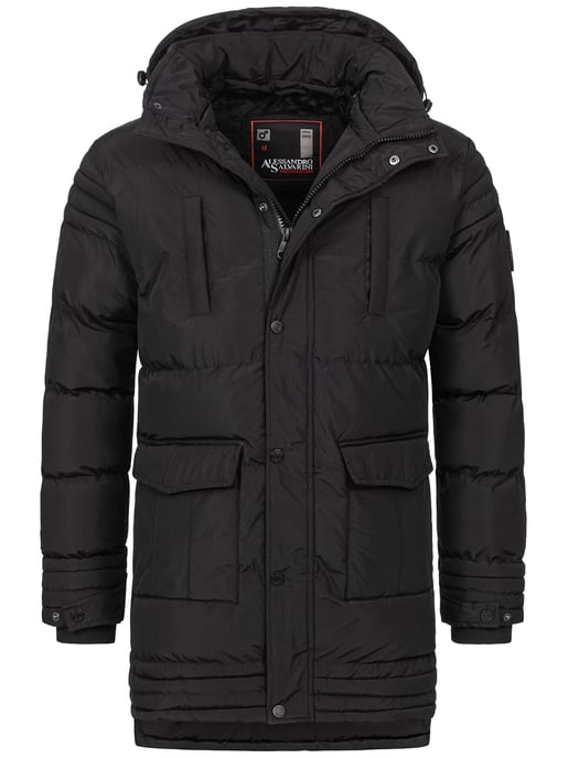 Alessandro Salvarini Herren Winterjacke AS285 mit Teddyfell & abnehmbarer Kapuze - Image 1