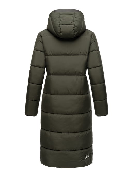 Marikoo Damen Winterjacke – Lange Steppjacke mit abnehmbarer Kapuze - Image 4