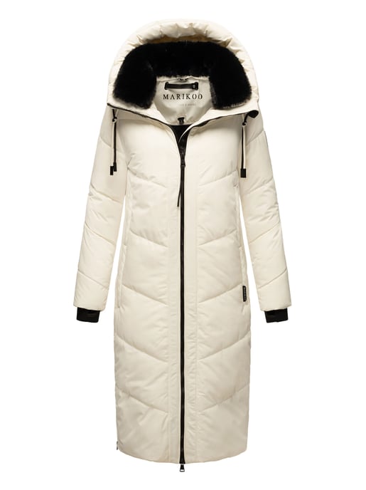 Marikoo Damen Winterjacke Nadaree – lang, warm & mit Kapuze - Image 1