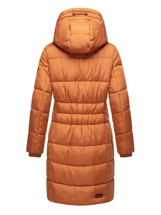 Marikoo Damen Winterjacke – Lange Steppjacke mit Kapuze & vielen Taschen - Image 5