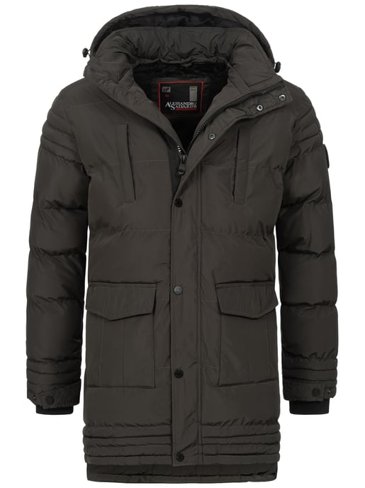 Alessandro Salvarini Herren Winterjacke AS285 mit Teddyfell & abnehmbarer Kapuze - Image 1
