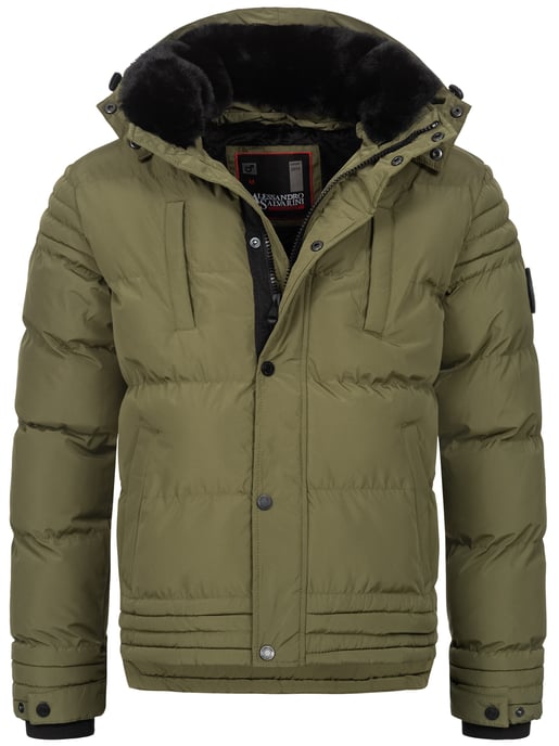 Alessandro Salvarini Herren Winterjacke AS-281 mit Teddyfell & abnehmbarer Kapuze - Image 1