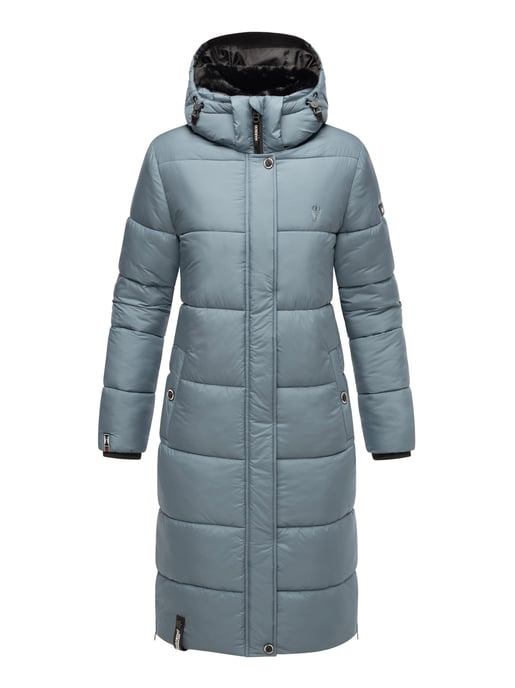 Marikoo Damen Winterjacke – Lange Steppjacke mit abnehmbarer Kapuze - Image 2